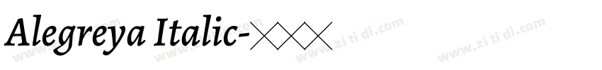 Alegreya Italic字体转换